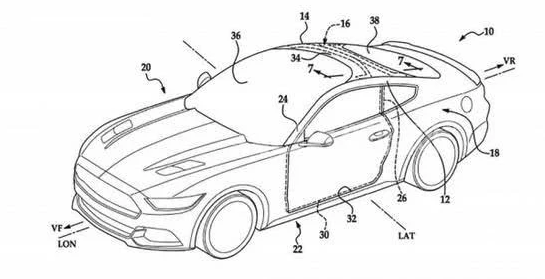 福特顶棚式挡风玻璃专利：让更多阳光照进车内